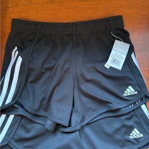 Girls Adidas Black Athletic Shorts